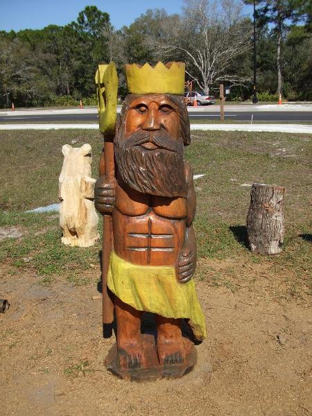 Chainsaw Carving , King Neptune