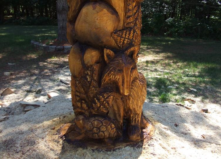 Wood sculpture Tawas Michigan